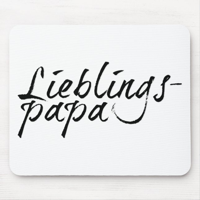 Lieblingspapa - schwarzer Schriftzug 00001 Mouse Pad (Front)
