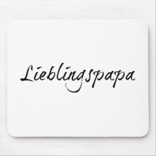 Lieblingspapa - schwarzer Schriftzug 00001 Mouse Pad