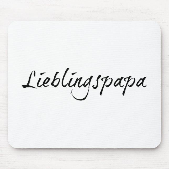Lieblingspapa - schwarzer Schriftzug 00001 Mouse Pad (Front)