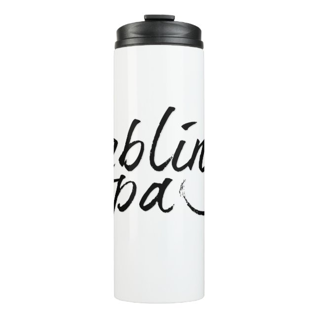 Lieblingspapa - schwarzer Schriftzug 00001 Thermal Tumbler (Front)