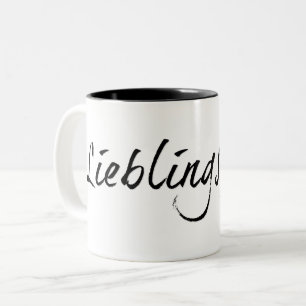 Lieblingspapa - schwarzer Schriftzug 00001 Two-Tone Coffee Mug