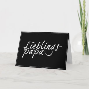 Lieblingspapa - weißer Schriftzug 00001 Card