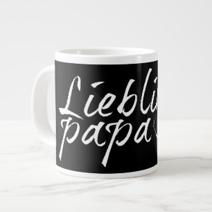 Lieblingspapa - weißer Schriftzug 00001 Large Coffee Mug