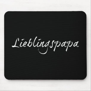 Lieblingspapa - weißer Schriftzug 00001 Mouse Pad