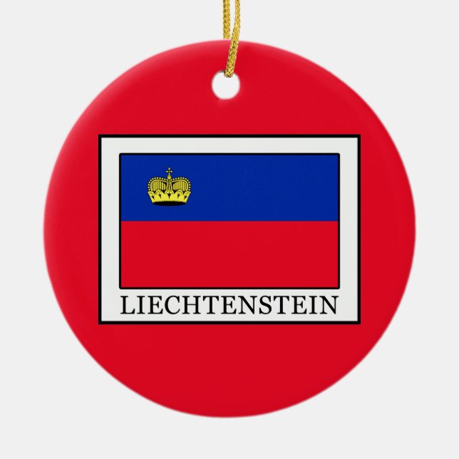 Liechtenstein Ceramic Tree Decoration (Front)