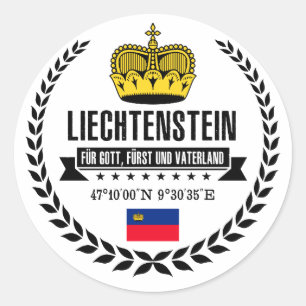 Liechtenstein Classic Round Sticker