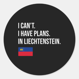 Liechtenstein classic round sticker