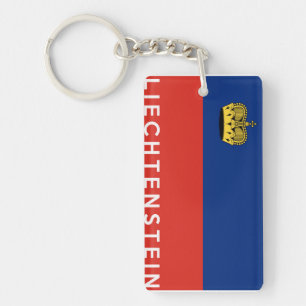 liechtenstein country flag text name key ring