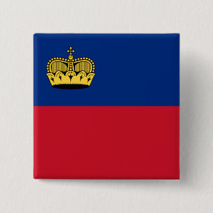 Liechtenstein Flag 15 Cm Square Badge