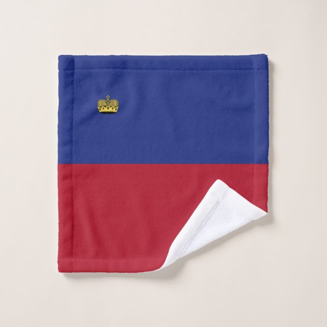 Liechtenstein flag bath towel set (Wash Cloth)