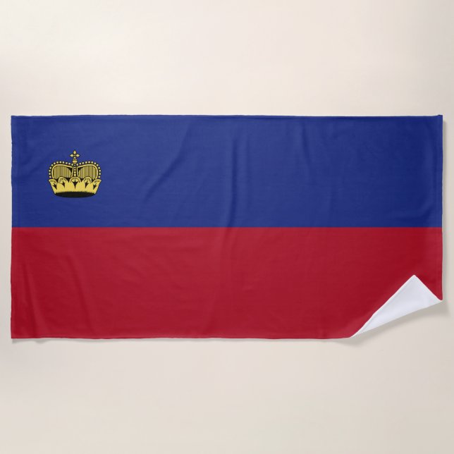 Liechtenstein flag beach towel (Front)