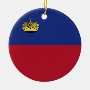 Liechtenstein flag ceramic ornament