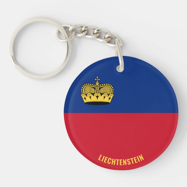 Liechtenstein Flag Charming Patriotic Key Ring (Front)