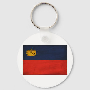 Liechtenstein Flag Key Ring