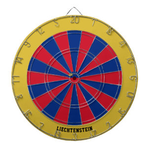 Liechtenstein Flag Patriot's Bullseye Dartboard