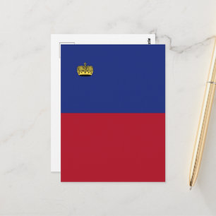 Liechtenstein flag postcard
