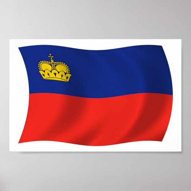 Liechtenstein Flag Poster Print (Front)
