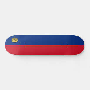 Liechtenstein Flag Skateboard