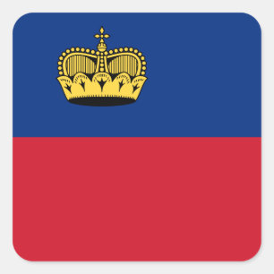 Liechtenstein Flag Square Sticker