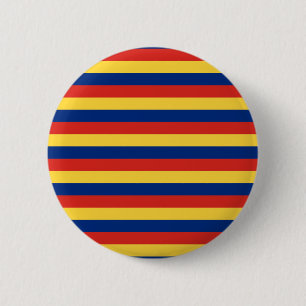 Liechtenstein flag stripes country symbol pattern 6 cm round badge
