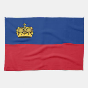 Liechtenstein Flag Tea Towel