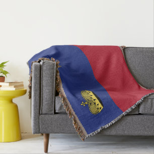 Liechtenstein flag throw blanket