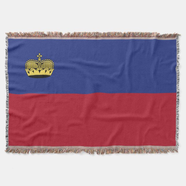 Liechtenstein flag throw blanket (Front)