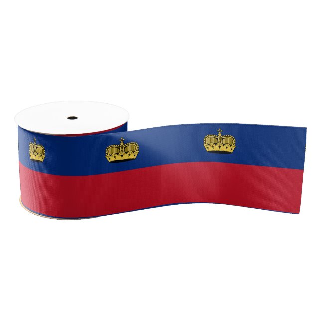 Liechtenstein Flag & travel, holiday /sports Grosgrain Ribbon (Spool)