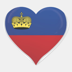 Liechtenstein love flag pride heart sticker