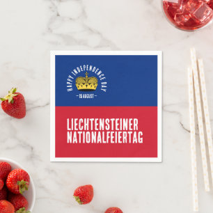 Liechtenstein National Day Flag Napkin