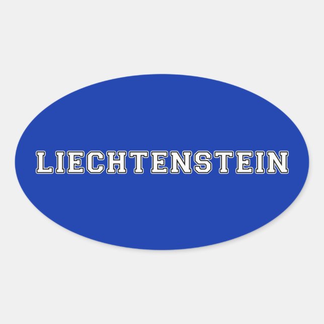 Liechtenstein Oval Sticker (Front)