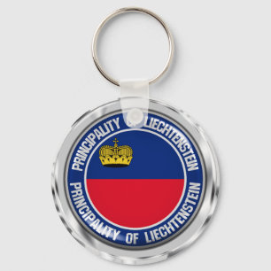 Liechtenstein Round Emblem Key Ring