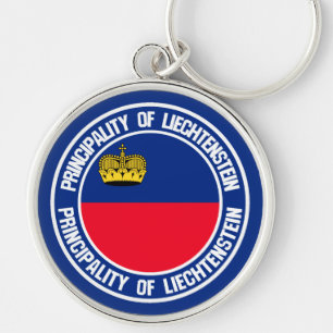Liechtenstein Round Emblem Key Ring