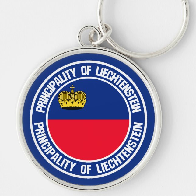 Liechtenstein Round Emblem Key Ring (Front)