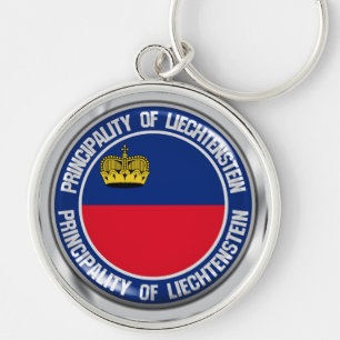 Liechtenstein Round Emblem Key Ring