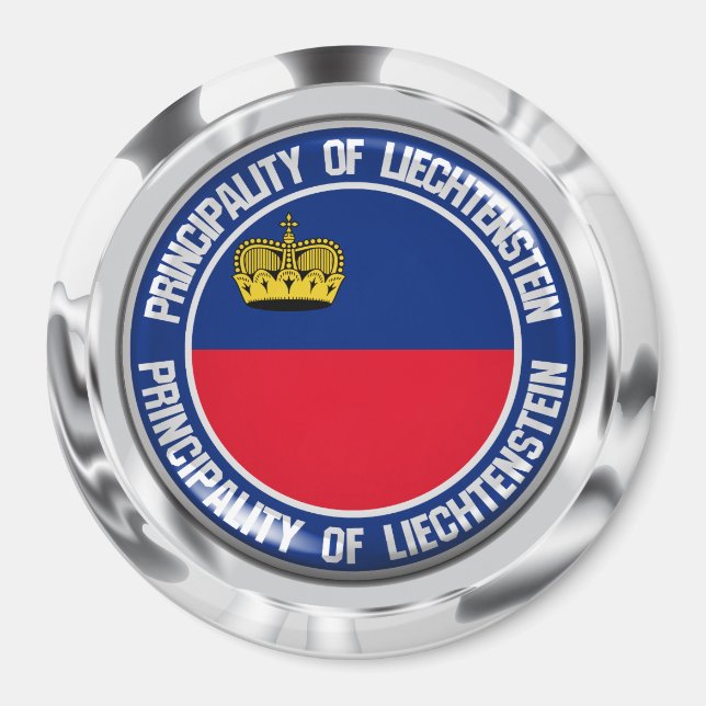 Liechtenstein Round Emblem Magnet (Front)