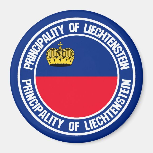 Liechtenstein Round Emblem Magnet (Front)