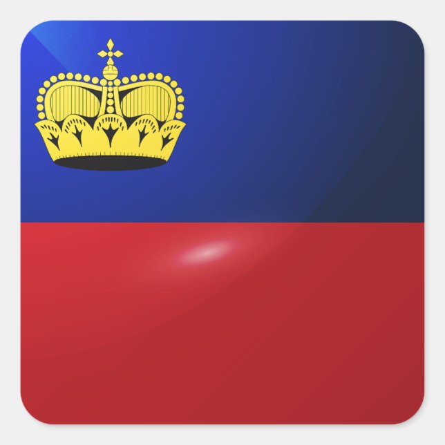 Liechtenstein square glossy flag sticker (Front)