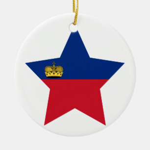 Liechtenstein Star Ceramic Ornament