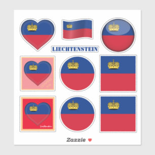 Liechtenstein stickers & Flag, Heart /sports