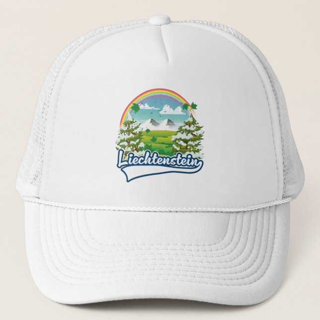 Liechtenstein Travel logo Trucker Hat (Front)