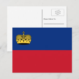 Liechtensteiner Flag, Flag of Liechtenstein Postcard