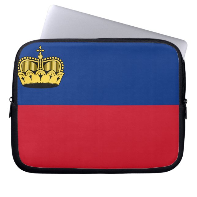 Liechtensteiner Flag Laptop Sleeve (Front)