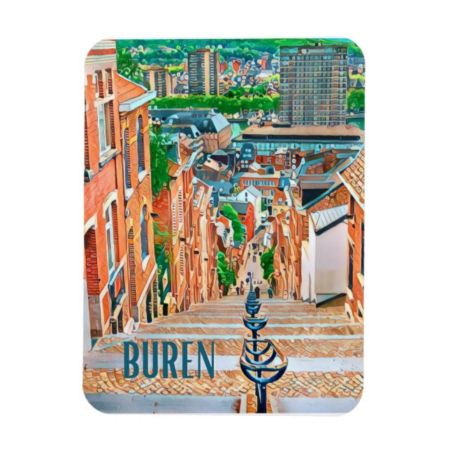 Liège Buren Belgique Photo Vintage  Magnet (Vertical)