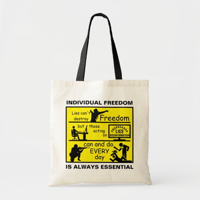 Lies vs Freedom tote Bag (Front)