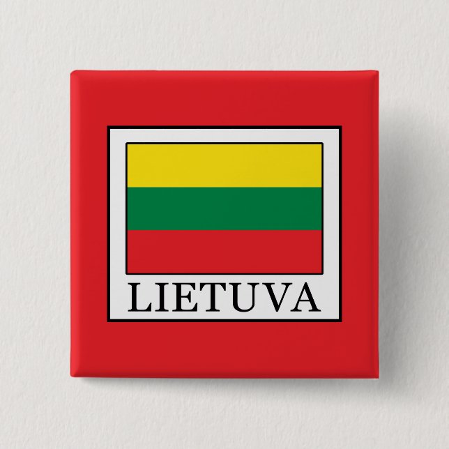 Lietuva 15 Cm Square Badge (Front)