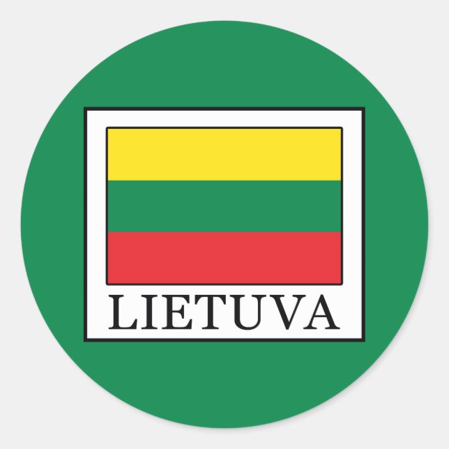Lietuva Classic Round Sticker (Front)