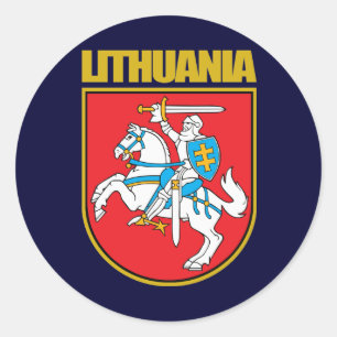 Lietuva (Lithuania) COA Classic Round Sticker