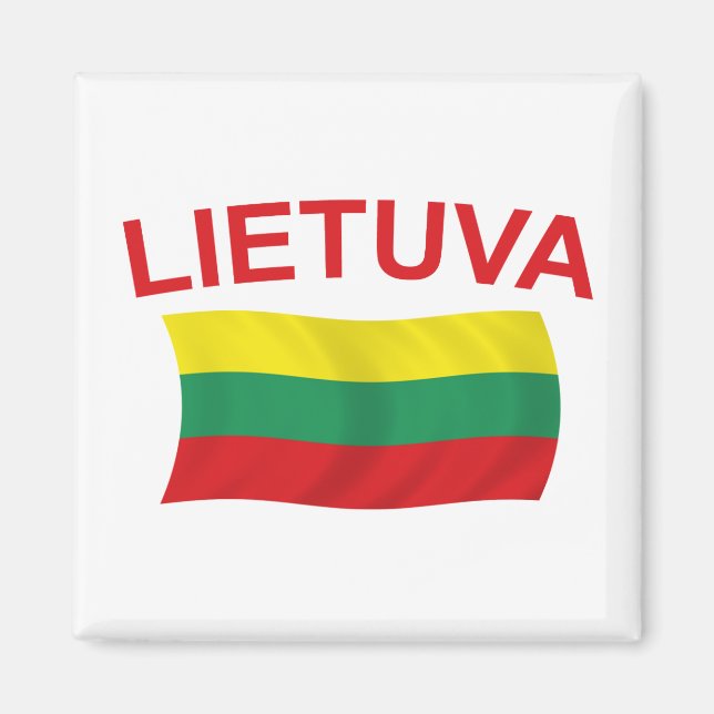 Lietuva (Lithuania) Red Ltrs Magnet (Front)