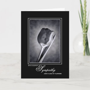 Lieu of Flowers Sympathy Memorial Donation Tulip Card